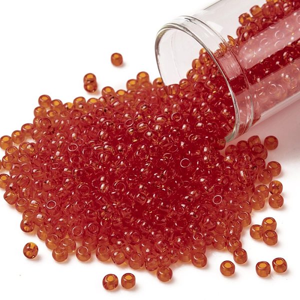 PandaHall TOHO Round Seed Beads, Japanese Seed Beads, (5) Transparent Light Siam Ruby, 8/0, 3mm, Hole: 1mm, about 10000pcs/pound Glass Red
PandaHall TOHO Round Seed Beads, Japanese Seed Beads, (5) Transparent Light Siam Ruby, 8/0, 3mm, Hole: 1mm, about 10000pcs/pound Glass Red