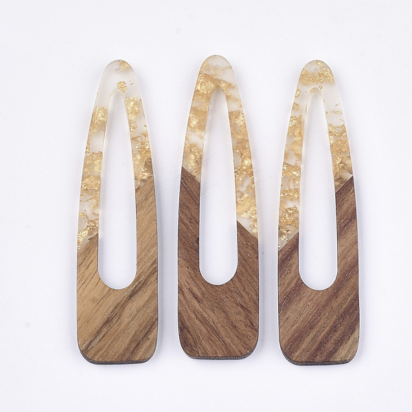 PandaHall Resin & Walnut Wood Big Pendants, with Gold Foil, Snap Hair Clip Shape, Gold, 66~66.5x17x3~3.5mm, Hole: 1.5mm Resin+Wood Others...
PandaHall Resin & Walnut Wood Big Pendants, with Gold Foil, Snap Hair Clip Shape, Gold, 66~66.5x17x3~3.5mm, Hole: 1.5mm Resin+Wood Others...