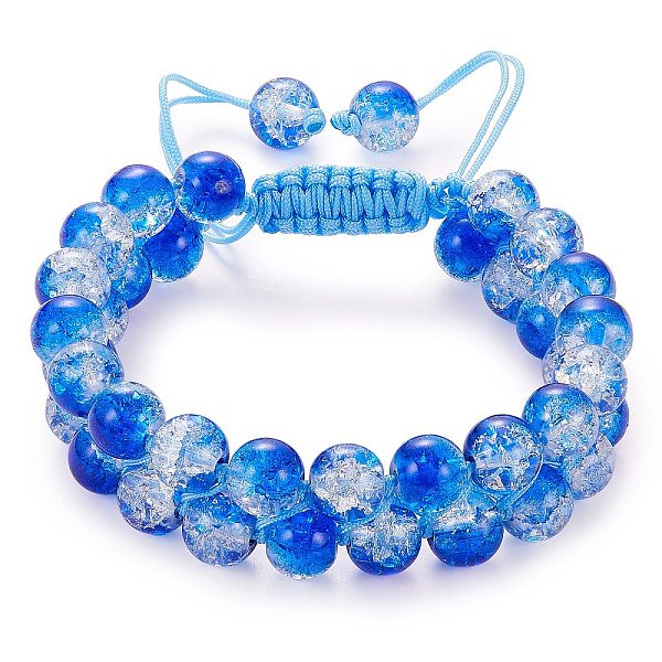 PandaHall Sparkling Round Glass Braided Bead Bracelet, Double Layered Wrap Adjustable Bracelet for Women, Blue, Inner Diameter: 2~3-1/8 inch...
PandaHall Sparkling Round Glass Braided Bead Bracelet, Double Layered Wrap Adjustable Bracelet for Women, Blue, Inner Diameter: 2~3-1/8 inch...