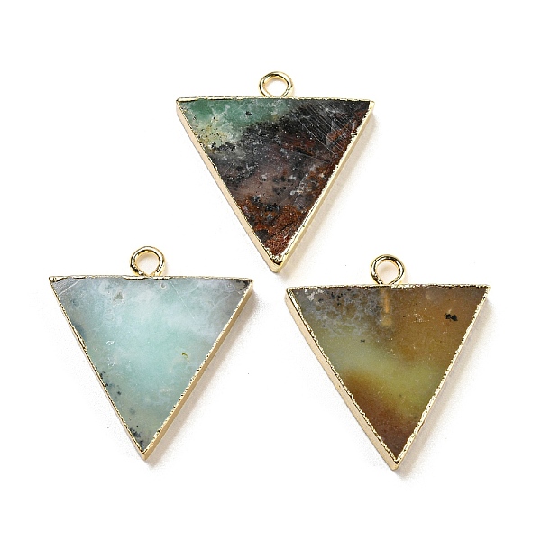 PandaHall Natural Chrysoprase Pendants, Rack Plating Golden Plated Brass Triangle Charms, 27~27.5x25.5x4~4.5mm, Hole: 2.5mm Chrysoprase...
PandaHall Natural Chrysoprase Pendants, Rack Plating Golden Plated Brass Triangle Charms, 27~27.5x25.5x4~4.5mm, Hole: 2.5mm Chrysoprase...