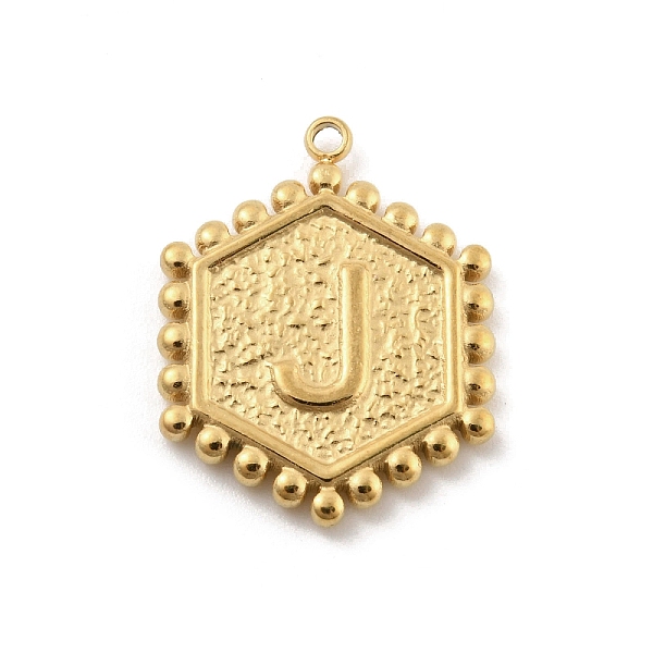 PandaHall 201 Stainless Steel Pendants, Golden, Hexagon with Letter Charm, Letter J, 21x16.5x2mm, Hole: 1.5mm 201 Stainless Steel Letter J
PandaHall 201 Stainless Steel Pendants, Golden, Hexagon with Letter Charm, Letter J, 21x16.5x2mm, Hole: 1.5mm 201 Stainless Steel Letter J