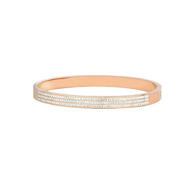 PandaHall Cubic Zirconia Hinged Bangle, Stainless Steel Bangle for Women, Rose Gold, Wide: 5.9mm Cubic Zirconia
PandaHall Cubic Zirconia Hinged Bangle, Stainless Steel Bangle for Women, Rose Gold, Wide: 5.9mm Cubic Zirconia