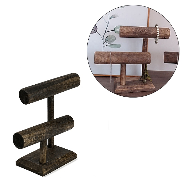 PandaHall 2-Tier Wood T Bar Bracelet Display Stands, with Base, for Bracelet Organizer Holder, Coconut Brown, Finished Product...
PandaHall 2-Tier Wood T Bar Bracelet Display Stands, with Base, for Bracelet Organizer Holder, Coconut Brown, Finished Product...