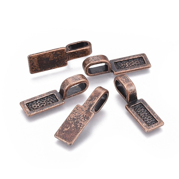 PandaHall Tibetan Style Alloy Glue-on Flat Pad Bails, Rectangle, Cadmium Free & Nickel Free & Lead Free, Red Copper, 26x8x1mm, Hole: 8x5mm...
PandaHall Tibetan Style Alloy Glue-on Flat Pad Bails, Rectangle, Cadmium Free & Nickel Free & Lead Free, Red Copper, 26x8x1mm, Hole: 8x5mm...