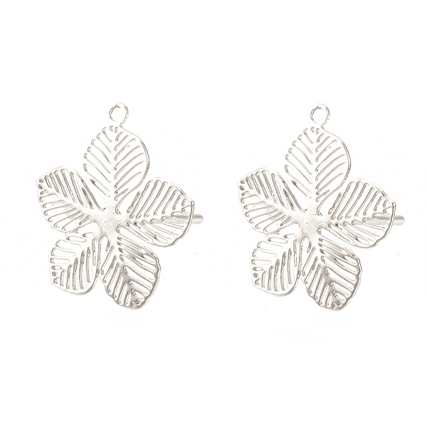 PandaHall Brass Stud Earring Findings, with Loop, Flower, Nickel Free, Real Platinum Plated, 14.5x13mm, Hole: 1mm, pin: 0.6mm Brass Flower
PandaHall Brass Stud Earring Findings, with Loop, Flower, Nickel Free, Real Platinum Plated, 14.5x13mm, Hole: 1mm, pin: 0.6mm Brass Flower