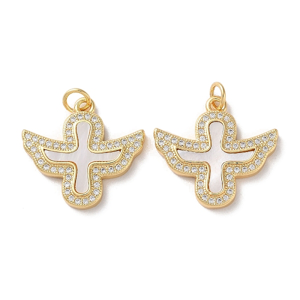 PandaHall Brass Micro Pave Clear Cubic Zirconia Pendants, with Shell and Jump Ring, Real 18K Gold Plated, Wing, 20x21.5x3mm, Hole: 3mm...
PandaHall Brass Micro Pave Clear Cubic Zirconia Pendants, with Shell and Jump Ring, Real 18K Gold Plated, Wing, 20x21.5x3mm, Hole: 3mm...