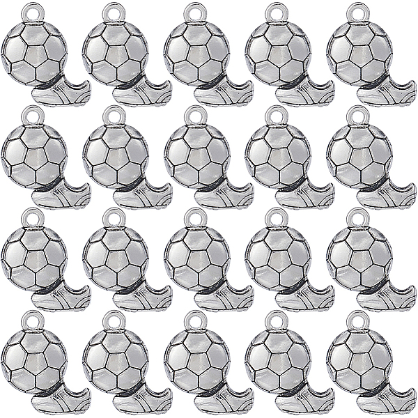 PandaHall SUNNYCLUE 80PCS Tibetan Style Alloy Pendants, Football with Shoes Charm, Antique Silver, 21x16.5x3mm, Hole: 1.8mm Alloy Football
PandaHall SUNNYCLUE 80PCS Tibetan Style Alloy Pendants, Football with Shoes Charm, Antique Silver, 21x16.5x3mm, Hole: 1.8mm Alloy Football