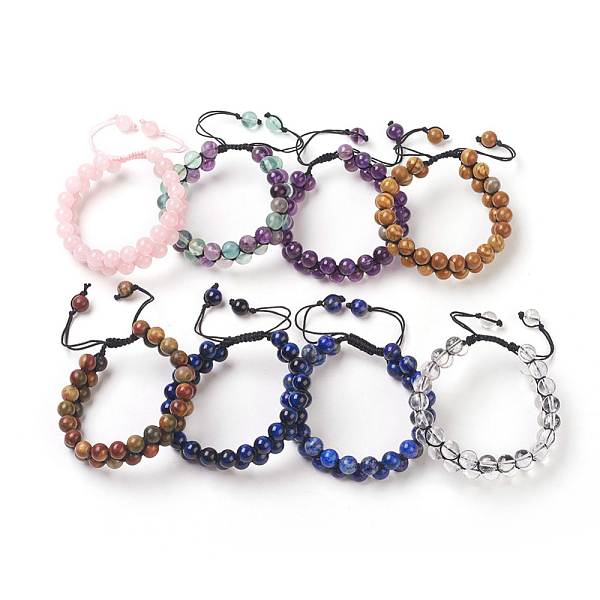 PandaHall Adjustable Natural Mixed Stone Braided Bead Bracelets, with Nylon Thread, 2 inch~2-1/4 inch(5~5.8cm), 8~8.5mm Mixed Stone
PandaHall Adjustable Natural Mixed Stone Braided Bead Bracelets, with Nylon Thread, 2 inch~2-1/4 inch(5~5.8cm), 8~8.5mm Mixed Stone