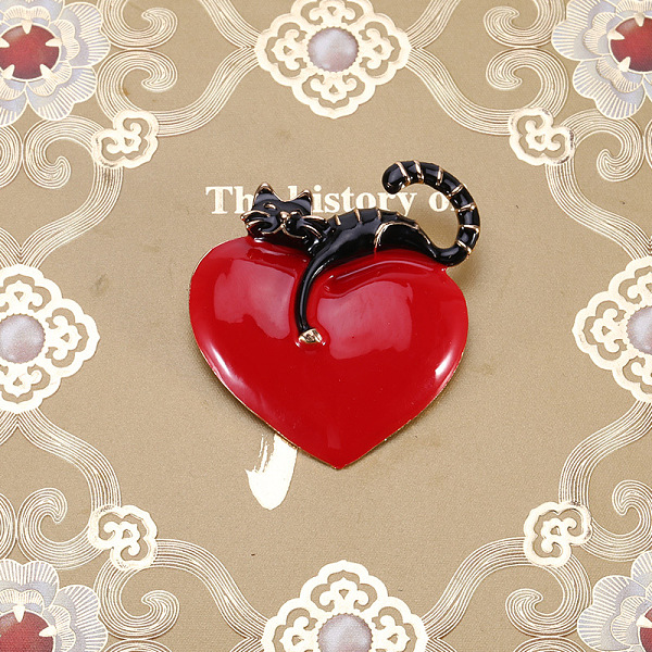 PandaHall Heart with Cat Enamel Pin, Gold Plated Alloy Badge for Backpack Clothes, Black, 46x41mm Alloy+Enamel Black
PandaHall Heart with Cat Enamel Pin, Gold Plated Alloy Badge for Backpack Clothes, Black, 46x41mm Alloy+Enamel Black