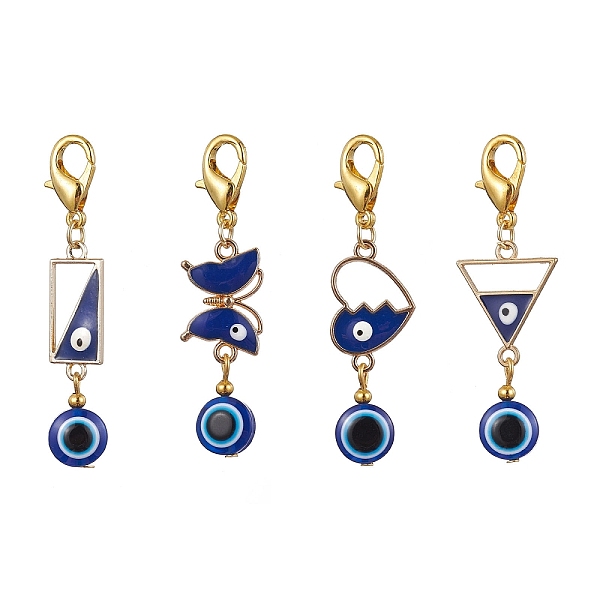 PandaHall Alloy Enamel Pendant Decorations, Resin Beads with Alloy Lobster Claw Clasps Charm, Heart/Rectangle/Triangle/Butterfly with Evil..., Blue
PandaHall Alloy Enamel Pendant Decorations, Resin Beads with Alloy Lobster Claw Clasps Charm, Heart/Rectangle/Triangle/Butterfly with Evil..., Blue