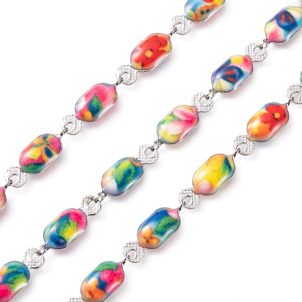 PandaHall 304 Stainless Steel Link Chains, Printed Chain for Decoration, with Rectangle Connector, Soldered, Colorful, Stainless Steel Color...
PandaHall 304 Stainless Steel Link Chains, Printed Chain for Decoration, with Rectangle Connector, Soldered, Colorful, Stainless Steel Color...
