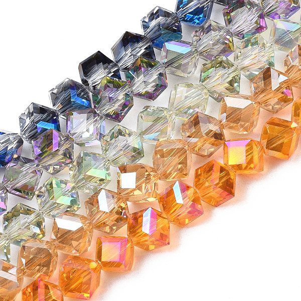 PandaHall Electroplate Transparent Glass Beads Strands, AB Color Plated, Faceted, Diagonal Cube Beads, Mixed Color, 8.5x9.5x9.5mm, Hole..., Multicolor
PandaHall Electroplate Transparent Glass Beads Strands, AB Color Plated, Faceted, Diagonal Cube Beads, Mixed Color, 8.5x9.5x9.5mm, Hole..., Multicolor