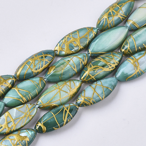 PandaHall Drawbench Freshwater Shell Beads Strands, Dyed, Horse Eye, Light Sea Green, 16.5~18x7~8x2.5~4.5mm, Hole: 1mm, about 23pcs/Strand...
PandaHall Drawbench Freshwater Shell Beads Strands, Dyed, Horse Eye, Light Sea Green, 16.5~18x7~8x2.5~4.5mm, Hole: 1mm, about 23pcs/Strand...