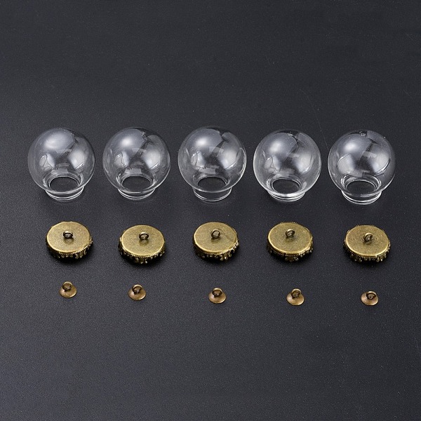 PandaHall DIY Globe Bubble Cover Pendants Making, with Iron Bead Cap Pendant Bails and Transparent Handmade Blown Glass Beads, Antique..., Clear
PandaHall DIY Globe Bubble Cover Pendants Making, with Iron Bead Cap Pendant Bails and Transparent Handmade Blown Glass Beads, Antique..., Clear