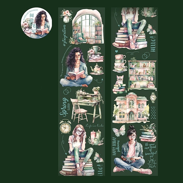 PandaHall Woman with Book Waterproof PET Stickers, Decorative Stickers, for Water Bottles, Laptop, Luggage, Cup, Computer, Mobile Phone...
PandaHall Woman with Book Waterproof PET Stickers, Decorative Stickers, for Water Bottles, Laptop, Luggage, Cup, Computer, Mobile Phone...