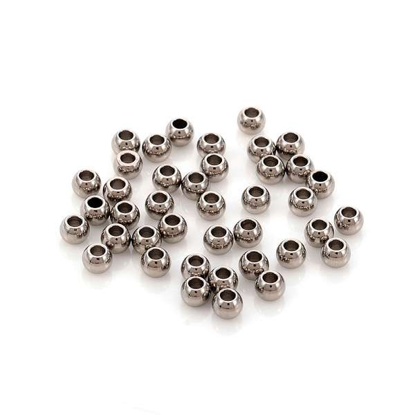 PandaHall 304 Stainless Steel Spacer Beads, Round, Stainless Steel Color, 3x2.2mm, Hole: 1.2mm 304 Stainless Steel Round
PandaHall 304 Stainless Steel Spacer Beads, Round, Stainless Steel Color, 3x2.2mm, Hole: 1.2mm 304 Stainless Steel Round