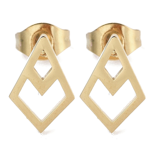 PandaHall Vacuum Plating 304 Stainless Steel Stud Earrings for Women, Hollow Kite, Golden, 11.5x7.5mm 304 Stainless Steel Kite
PandaHall Vacuum Plating 304 Stainless Steel Stud Earrings for Women, Hollow Kite, Golden, 11.5x7.5mm 304 Stainless Steel Kite
