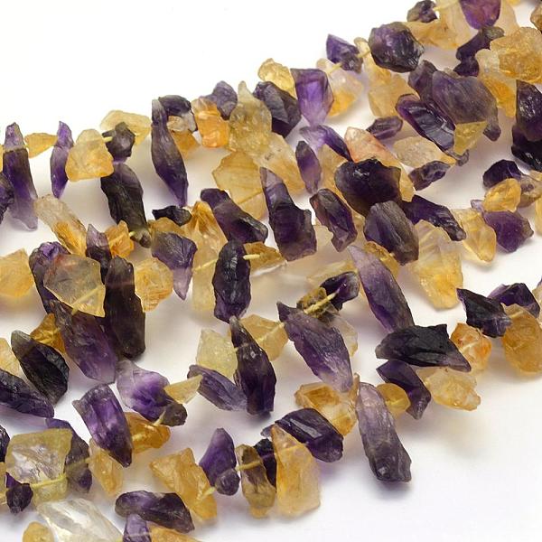 PandaHall Rough Raw Natural Citrine and Amethyst Beads Strands, Nuggets, 12~24x3~12x6~9mm, Hole: 1mm, 15.3 inch(38.9cm) Other Quartz Nuggets
PandaHall Rough Raw Natural Citrine and Amethyst Beads Strands, Nuggets, 12~24x3~12x6~9mm, Hole: 1mm, 15.3 inch(38.9cm) Other Quartz Nuggets