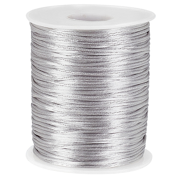 PandaHall 100M Round Polyester Rattail Satin Cord, for Chinese Knot Making, Silver, 1.5mm, about 109.36 Yards(100m)/Roll Polyester Silver
PandaHall 100M Round Polyester Rattail Satin Cord, for Chinese Knot Making, Silver, 1.5mm, about 109.36 Yards(100m)/Roll Polyester Silver
