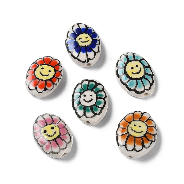 PandaHall Handmade Porcelain Beads, Famille Rose Porcelain, Oval with Flower, Mixed Color, 19x14~16x5~6mm, Hole: 1.2mm Porcelain Oval..., Multicolor
PandaHall Handmade Porcelain Beads, Famille Rose Porcelain, Oval with Flower, Mixed Color, 19x14~16x5~6mm, Hole: 1.2mm Porcelain Oval..., Multicolor