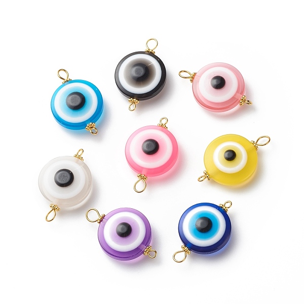 PandaHall Transparent Evil Eye Resin Connector Charms, with Alloy Spacer Beads and Iron Double Loops, Mixed Color, Flat Round, Golden..., Multicolor
PandaHall Transparent Evil Eye Resin Connector Charms, with Alloy Spacer Beads and Iron Double Loops, Mixed Color, Flat Round, Golden..., Multicolor