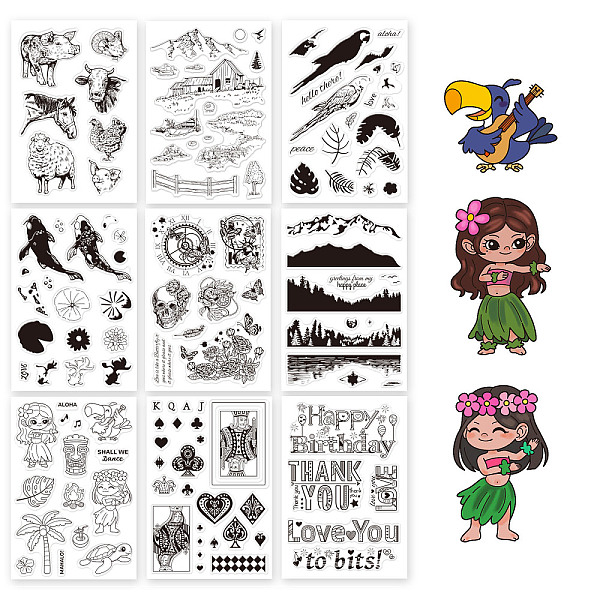 PandaHall GLOBLELAND 9 Pieces Clear Stamps Layered Fish Parrot Landscape Silicone Stamp Cards Retro Gothic Stamps Seal for Scrapbooking...
PandaHall GLOBLELAND 9 Pieces Clear Stamps Layered Fish Parrot Landscape Silicone Stamp Cards Retro Gothic Stamps Seal for Scrapbooking...