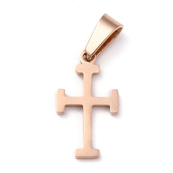 PandaHall 304 Stainless Steel Pendants, for Jewelry Making, Cross, Rose Gold, 19.5x11x1.2mm, Hole: 3x6mm 304 Stainless Steel Cross
PandaHall 304 Stainless Steel Pendants, for Jewelry Making, Cross, Rose Gold, 19.5x11x1.2mm, Hole: 3x6mm 304 Stainless Steel Cross