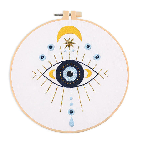 PandaHall DIY Eye & Moon Pattern Embroidery Kits, Included Needle, Threads, Fabric, Needle, Gourd Threader, Ceramic Bead, without Embroidery..., White
PandaHall DIY Eye & Moon Pattern Embroidery Kits, Included Needle, Threads, Fabric, Needle, Gourd Threader, Ceramic Bead, without Embroidery..., White
