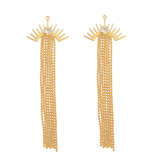 PandaHall Brass Micro Pave Cubic Zirconia Pendants, with Ball Chains Tassel, Long-Lasting Plated, Eye, Real 18K Gold Plated, Golden..., Clear
PandaHall Brass Micro Pave Cubic Zirconia Pendants, with Ball Chains Tassel, Long-Lasting Plated, Eye, Real 18K Gold Plated, Golden..., Clear