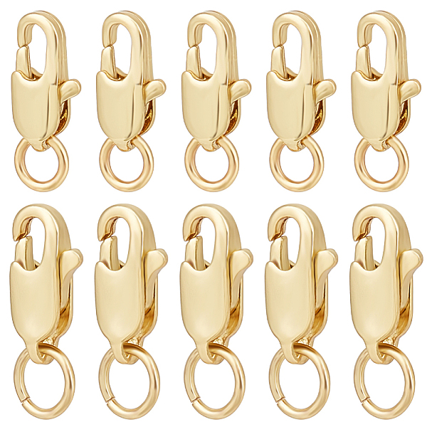 PandaHall Beebeecraft 20Pcs 2 Styles Rack Plating Brass Lobster Claw Clasps with Jump Rings, Cadmium Free & Nickel Free & Lead Free, Real...
PandaHall Beebeecraft 20Pcs 2 Styles Rack Plating Brass Lobster Claw Clasps with Jump Rings, Cadmium Free & Nickel Free & Lead Free, Real...