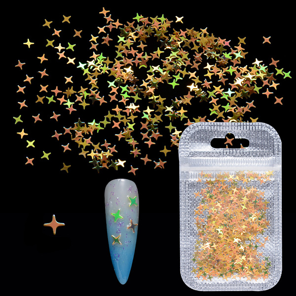PandaHall Shining Nail Art Glitter, Manicure Sequins, DIY Sparkly Paillette Tips Nail, Star, Gold, 4x4x0.2mm, about 2g/bag Plastic Star Gold
PandaHall Shining Nail Art Glitter, Manicure Sequins, DIY Sparkly Paillette Tips Nail, Star, Gold, 4x4x0.2mm, about 2g/bag Plastic Star Gold