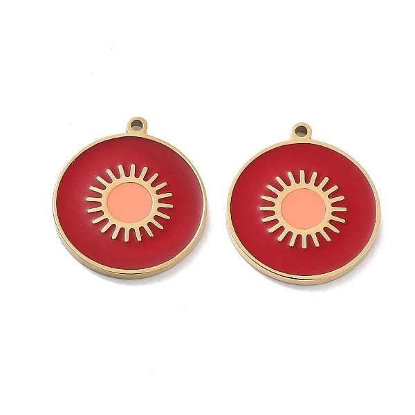 PandaHall Ion Plating(IP) 304 Stainless Steel Pendants, with Enamel, Flat Round Charm, Golden, FireBrick, 17x15x1.5mm, Hole: 1mm Stainless..., Red
PandaHall Ion Plating(IP) 304 Stainless Steel Pendants, with Enamel, Flat Round Charm, Golden, FireBrick, 17x15x1.5mm, Hole: 1mm Stainless..., Red