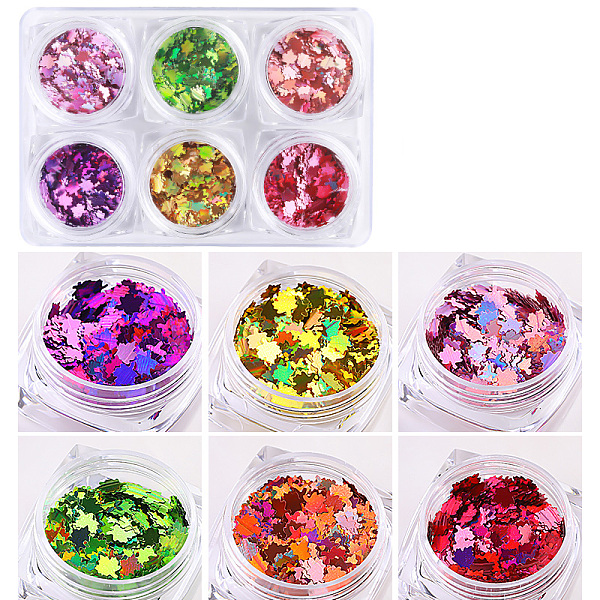PandaHall Nail Art Sequins/Paillette, Nail Art Decorations, Maple Leaf, Mixed Color, 6Boxes/set Plastic Leaf Multicolor
PandaHall Nail Art Sequins/Paillette, Nail Art Decorations, Maple Leaf, Mixed Color, 6Boxes/set Plastic Leaf Multicolor