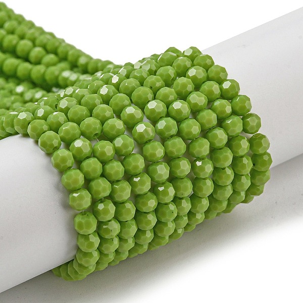 PandaHall Opaque Glass Beads Stands, Faceted(32 Facets), Round, Lime, 4mm, Hole: 0.7mm, about 87~93pcs/strand, 32~33cm Glass Round Green
PandaHall Opaque Glass Beads Stands, Faceted(32 Facets), Round, Lime, 4mm, Hole: 0.7mm, about 87~93pcs/strand, 32~33cm Glass Round Green