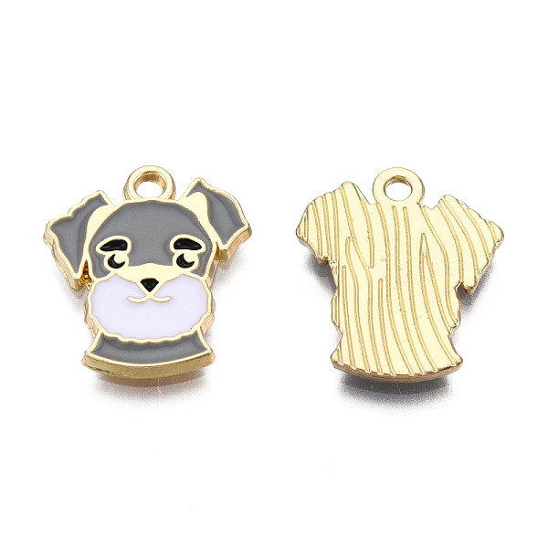 PandaHall Alloy Enamel Pendants, Light Gold, Dog, Light Grey, 18x15.5x1.5mm, Hole: 1.8mm Alloy+Enamel Dog
PandaHall Alloy Enamel Pendants, Light Gold, Dog, Light Grey, 18x15.5x1.5mm, Hole: 1.8mm Alloy+Enamel Dog