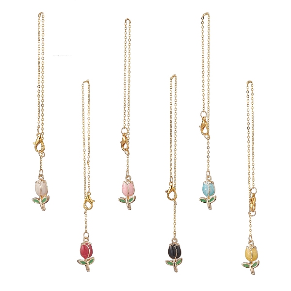PandaHall Tulip Alloy Enamel Pendants Wine Glass Charms Sets, with Zinc Alloy Lobster Claw Clasps & Brass Coated Iron Cable Chains, Mixed..., Multicolor
PandaHall Tulip Alloy Enamel Pendants Wine Glass Charms Sets, with Zinc Alloy Lobster Claw Clasps & Brass Coated Iron Cable Chains, Mixed..., Multicolor
