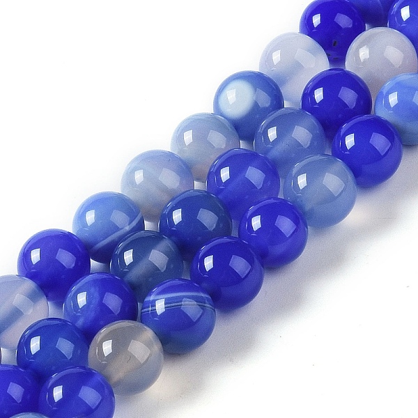PandaHall Natural Striped Agate/Banded Agate Beads Strands, Dyed, Round, Medium Blue, 8mm, Hole: 1.2mm, about 24pcs/strand, 7.48''(19cm)...
PandaHall Natural Striped Agate/Banded Agate Beads Strands, Dyed, Round, Medium Blue, 8mm, Hole: 1.2mm, about 24pcs/strand, 7.48''(19cm)...