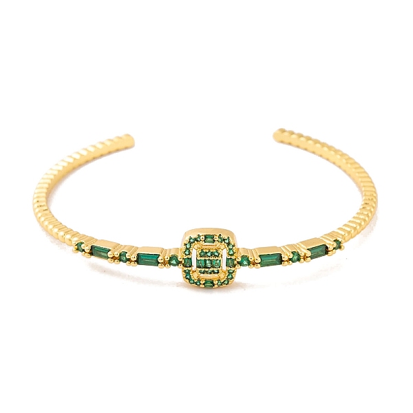 PandaHall Brass Pave Green Glass Open Cuff Bangles for Women, Real 18K Gold Plated, Square, Inner Diameter: 2-1/4 inch(5.7cm), Square...
PandaHall Brass Pave Green Glass Open Cuff Bangles for Women, Real 18K Gold Plated, Square, Inner Diameter: 2-1/4 inch(5.7cm), Square...