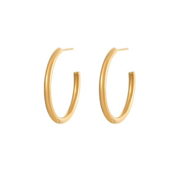 PandaHall Titanium Steel Ring Stud Earrings, Half Hoop Earrings, Golden, 32.3x2mm Titanium Steel Ring
PandaHall Titanium Steel Ring Stud Earrings, Half Hoop Earrings, Golden, 32.3x2mm Titanium Steel Ring