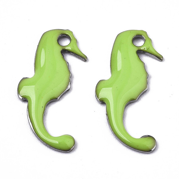 PandaHall 201 Stainless Steel Enamel Charms, Sea Horse, Stainless Steel Color, Green Yellow, 15x7x1mm, Hole: 1.2mm Stainless Steel+Enamel...
PandaHall 201 Stainless Steel Enamel Charms, Sea Horse, Stainless Steel Color, Green Yellow, 15x7x1mm, Hole: 1.2mm Stainless Steel+Enamel...