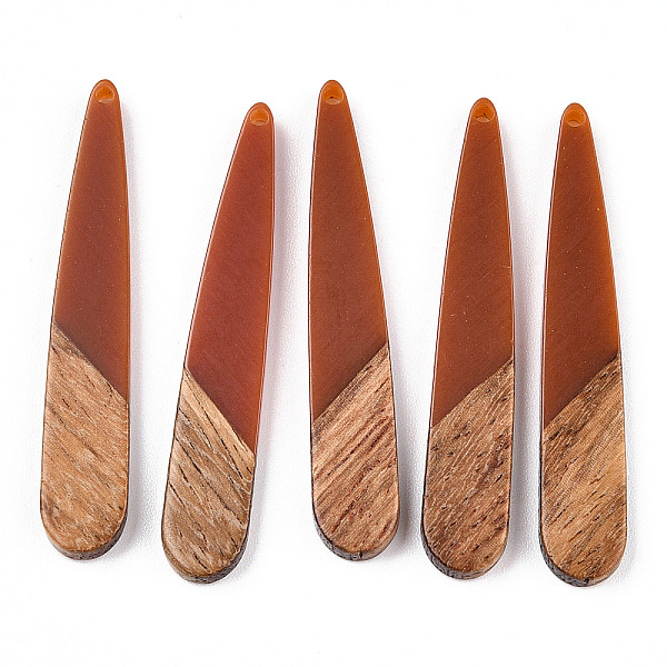PandaHall Resin & Walnut Wood Pendants, Teardrop, Orange Red, 44x7.5x3mm, Hole: 1.2mm Resin+Wood Teardrop
PandaHall Resin & Walnut Wood Pendants, Teardrop, Orange Red, 44x7.5x3mm, Hole: 1.2mm Resin+Wood Teardrop