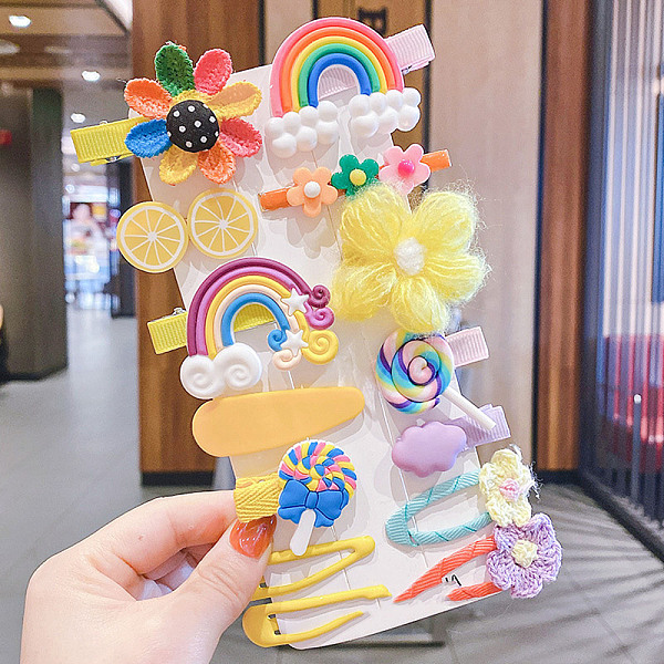PandaHall Cute Plastic Hair Clip Sets, Rainbow Flower Fruit Dessert Barrettes for Baby Girls Teens Toddlers, Yellow, 30~50mm, 14pcs/set...
PandaHall Cute Plastic Hair Clip Sets, Rainbow Flower Fruit Dessert Barrettes for Baby Girls Teens Toddlers, Yellow, 30~50mm, 14pcs/set...