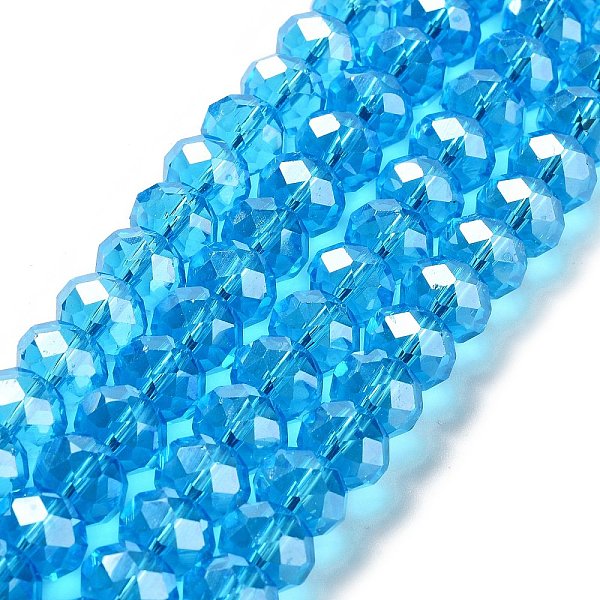 PandaHall Glass Beads Strands, Pearl Luster Plated, Crystal Suncatcher, Faceted Rondelle, Deep Sky Blue, 12x8mm, Hole: 1mm, about...
PandaHall Glass Beads Strands, Pearl Luster Plated, Crystal Suncatcher, Faceted Rondelle, Deep Sky Blue, 12x8mm, Hole: 1mm, about...