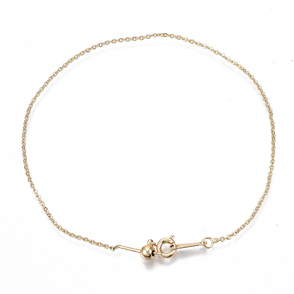 PandaHall Brass Bracelets Making, with Stopper Beads and Spring Clasps, Nickel Free, Real 18K Gold Plated, 8-5/8 inch(22cm) Brass
PandaHall Brass Bracelets Making, with Stopper Beads and Spring Clasps, Nickel Free, Real 18K Gold Plated, 8-5/8 inch(22cm) Brass