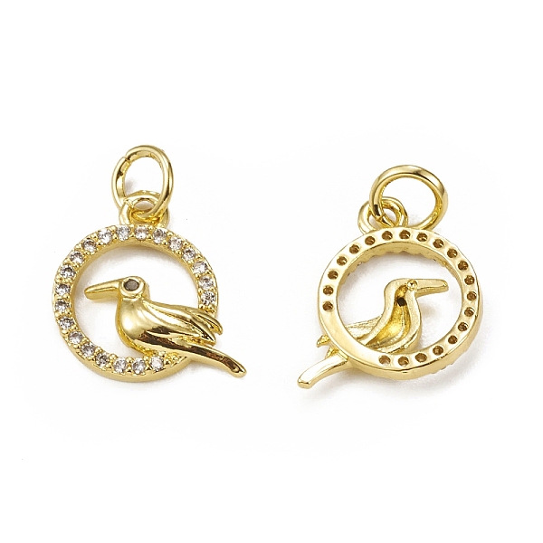 PandaHall Brass Micro Pave Cubic Zirconia Bird Charms, with Jump Ring, Ring & Toucan Charm, Golden, 13x12x2mm, Hole: 3mm Brass+Cubic..., Clear
PandaHall Brass Micro Pave Cubic Zirconia Bird Charms, with Jump Ring, Ring & Toucan Charm, Golden, 13x12x2mm, Hole: 3mm Brass+Cubic..., Clear