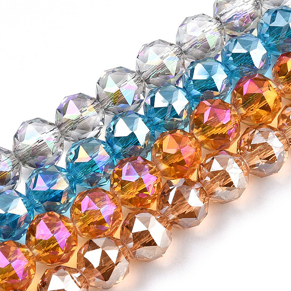 PandaHall Electroplate Transparent Glass Beads Strands, Faceted, Round, Mixed Color, 8x7.5mm, Hole: 1mm, about 70pcs/strand, bout..., Multicolor
PandaHall Electroplate Transparent Glass Beads Strands, Faceted, Round, Mixed Color, 8x7.5mm, Hole: 1mm, about 70pcs/strand, bout..., Multicolor