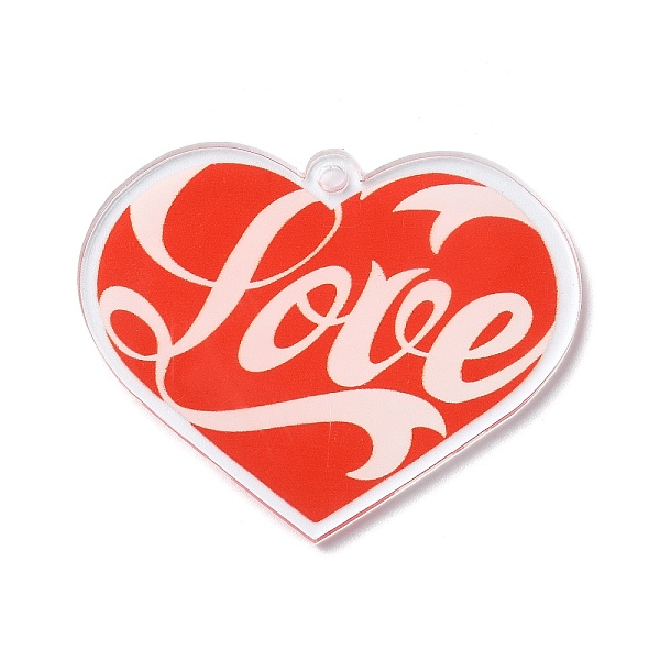 PandaHall Valentine's Day Transparent Acrylic Pendant, Heart with LOVE Charm, Red, 40.5x49.5x2mm, Hole: 3mm Acrylic Heart Red
PandaHall Valentine's Day Transparent Acrylic Pendant, Heart with LOVE Charm, Red, 40.5x49.5x2mm, Hole: 3mm Acrylic Heart Red