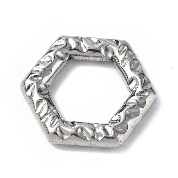 PandaHall 304 Stainless Steel Linking Rings, Textured, Hexagon, Stainless Steel Color, 20x22.5x3.5mm, Inner Diameter: 12x13.5mm 304...
PandaHall 304 Stainless Steel Linking Rings, Textured, Hexagon, Stainless Steel Color, 20x22.5x3.5mm, Inner Diameter: 12x13.5mm 304...