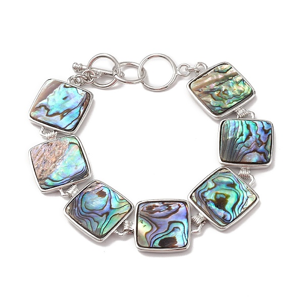 PandaHall Natural Abalone Shell/Paua Shell Link Chain Bracelets, Platinum Brass Jewelry for Women, Cadmium Free & Lead Free, Square, 7-3/4...
PandaHall Natural Abalone Shell/Paua Shell Link Chain Bracelets, Platinum Brass Jewelry for Women, Cadmium Free & Lead Free, Square, 7-3/4...