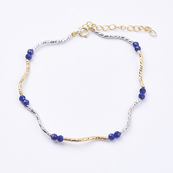 PandaHall Natural Lapis Lazuli Beaded Bracelets, with Brass Findings and Spring Ring Clasps, Real 14K Gold Plated, 7-1/2 inch(190mm) Lapis...
PandaHall Natural Lapis Lazuli Beaded Bracelets, with Brass Findings and Spring Ring Clasps, Real 14K Gold Plated, 7-1/2 inch(190mm) Lapis...